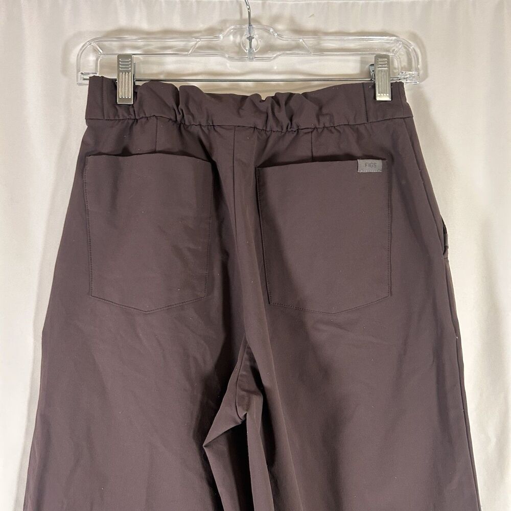 Figs Pro Pants Women's XS Solid Purple Pleated Pockets Nylon Blend Snap Zip - Picture 7 of 9